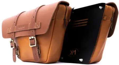 Trip Machine, Wingman Side Panel Bag SET. Vintage Tan (WSTN)