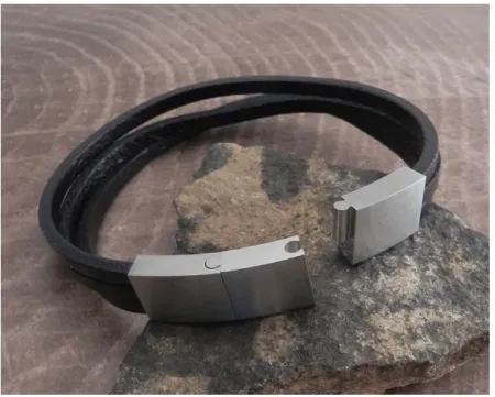 Amigaz Leather 3-ROW Adjustable Bracelet (ARM813559)
