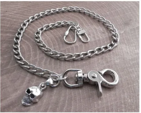 Amigaz Wallet Chain With Skull Pendant 25