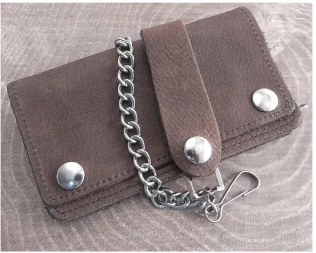 Amigaz Chain Wallet Brown Leather Soft 6