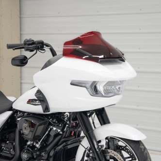 Klock Werks Flare Windshield 10 inch In Red For 2023-2025 CVO Road Glide & 2024-2025 Road Glide Models (KWW-01-0715)