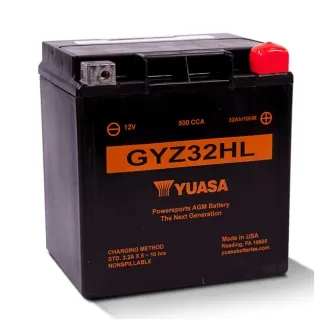Yuasa GYZ Series High Performance Battery 500CCA For 1997-2025 Touring & 2009-2025 Trike Models (GYZ32HL)