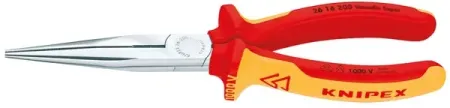 Knipex Snipe Nose Pliers With Side Cutter 200MM Vde (2616200)