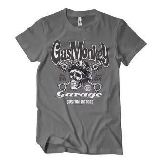 Gas Monkeys Garage GMG Custom Motors Skull T-shirt Dark Grey (ARM437999)
