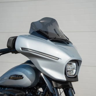 Klock Werks Flare Windshield 10 inch In Dark Smoke For 2023-2025 CVO Street Glide & 2024-2025 Street Glide Models (KWW-01-0709-DS)