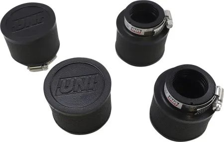 Uni Filter High-flow Clamp-on Pod Filter Kit Straight Black 4-PK (PK-3)