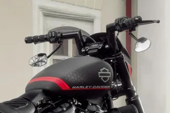 Killer Custom 2 Inch Diameter 4 Inch Rise Monarch Bars For 1982-2024 Harley Davidson With Dual Cable & E-throttle (N4-25)