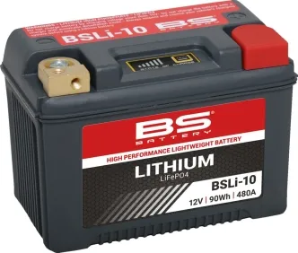 BS Battery BSLi-10 Lithium Battery 480 CCA For Harley Davidson 2000-2025 Softail, 2024-2025 Pan America, 1999-2017 Dyna, 2008-2017 V-Rod 1250cc, 1997-2003 Sportster Models & 1997-2002 Buell M2/S3/X1 (360118)