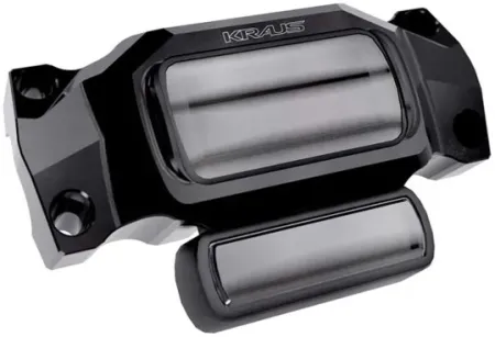 Kraus Core Riser Top Plate For 1 1/8 Inch Handlebar Clamp Size In Black Anodized Finish For Harley Davidson 2018-2026 M8 Softail Models (SF-IN-12-B)