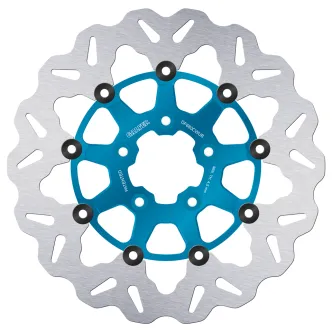 Galfer Wave Series Rear Brake Disc In Blue Finish For Harley Davidson 2008-2024 Touring Models (DF836CWUB)