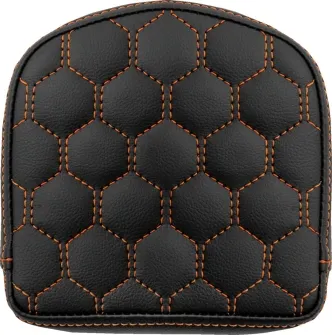 Saddlemen RoadSofa Honeycomb Sissy Bar Pad With Orange Stitching (040849ORA)