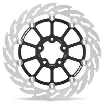 Moto Master Flame Series Front Left Brake Rotor For 2023-2025 Road Glide CVO, Street Glide CVO & 2021-2025 Pan America With Spoke Wheels (112351)