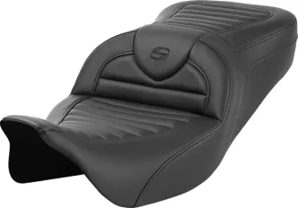 Saddlemen Standard Reach Tuck & Roll Roadsofa Seat For Harley Davidson 2008-2024 Touring FLHR, FLHT, FLHX & FLTR Touring Models (Does Not Fit 2023-2025 CVO Models) (808-07B-20200)