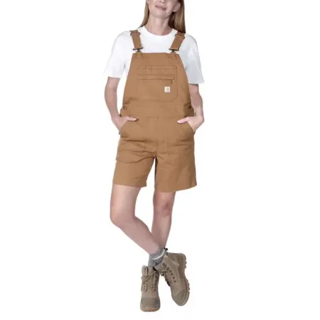 *2 Weeks Extra Transit TIME* Carhartt Canvas Female Shortall Carharttrbrown (106197-BA4XS)