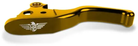 Heinz Bikes Performance 3- Finger Brake & Clutch Levers In Gold For Harley Davidson 2018-2024 Softail Models With Cable Clutch (HBBCL-M8-G)