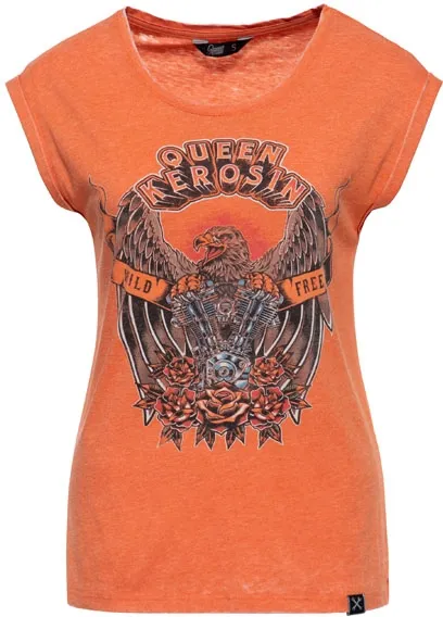 Queen Kerosin Wild & Free T-shirt Harvest Pumpkin (ARM095307)