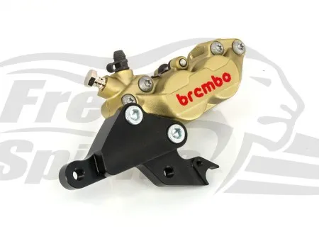 Free Spirits Front 4 Piston Brake Caliper In Gold For Indian Scout 1250 Models (103804)