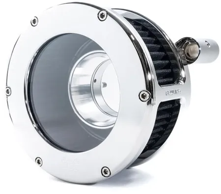 Feuling BA Air Cleaner Kit With Clear Cover In Chrome Finish With Black Filter For Harley Davidson 1999-2017 Twin Cam Models (Exc. E-Throttle & 99-01 FLT) (5548)