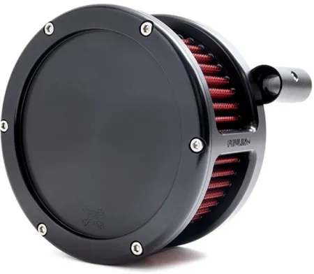 Feuling BA Solid Cover Air Cleaner Kit In Black With Red Filter For Harley Davidson 1999-2017 Twin Cam Models (Exc. E-Throttle & 99-01 FLT) (5443)