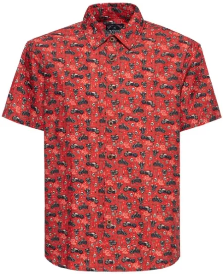 King Kerosin Biker Soul Shirt Red (KKU55025-300-M)