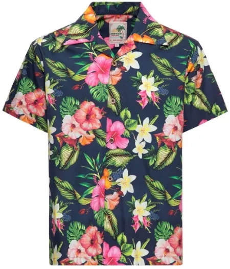 King Kerosin Tropcial Flowers Hawaii Shirt (KKU55014-704-M)
