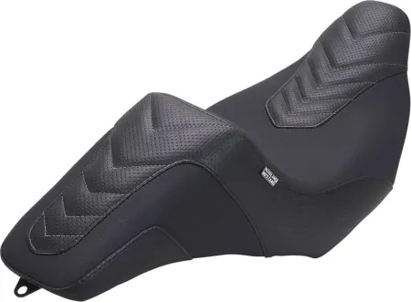 Mustang Squareback Signature Series By Kodlin Seat With Gun Metal Stitching For Harley Davidson 2023-2025 Road Glide & Street Glide Models (76324GM)