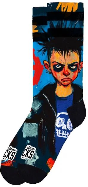 American Socks Signature Youth Regegade Socks Blue (AS466-S/M)