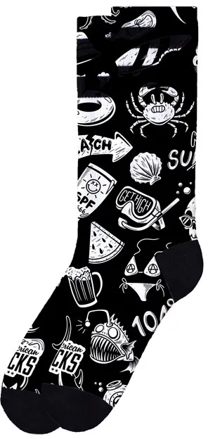 American Socks Siginature Hella Hot Socks Black (AS427-S/M)