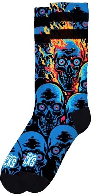 American Socks Mid High Knucklehead Socks Blue (AS425-S/M)