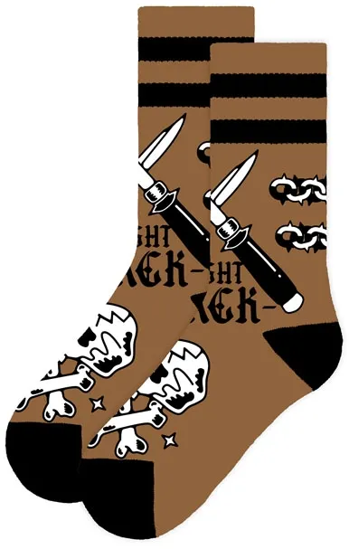 American Socks Mid High Fight Socks Back/brown (AS452)