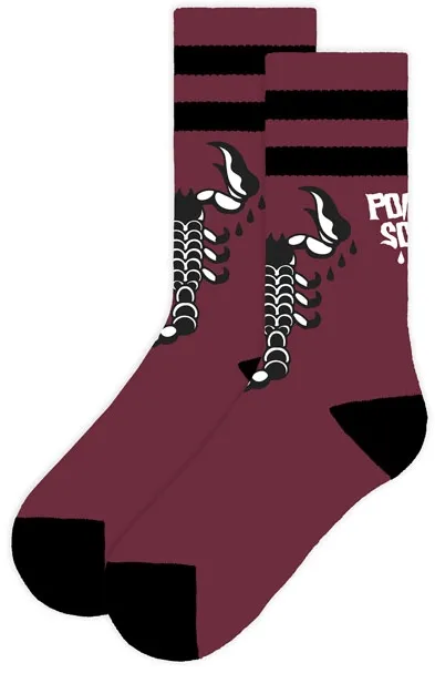 American Socks Mid High Poison Soul Socks Red (AS451)
