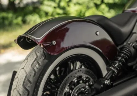 Killer Custom Apache II Rear Fender In Black For Indian 2015-2024 Scout Models (Unpainted, Predrilled) (RF-SC-APCH-2)