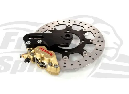 Free Spirits Rear Upgrade 4 Piston Caliper & Rotor Kit In Gold For Triumph 2025-Up Speed Twin 900 Models (305317)