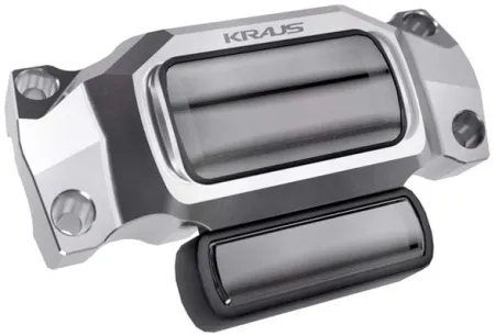Kraus Core Riser Top Plate For 1 1/8 Inch Handlebar Clamp Size In Raw Machined Finish For Harley Davidson 2018-2026 M8 Softail Models (SF-IN-12-M)