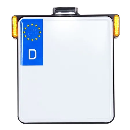 Heinz Bikes All In One 2.0 License Plate Holder In Chrome With Turn Signals & License Plate Light (Germany 180mm x 200mm) (HBKZ-MB-TS-C)
