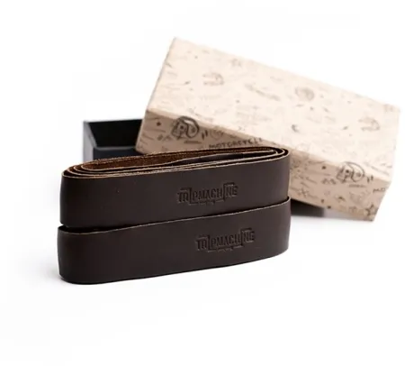Trip Machine, Leather Handlebar Grip WRAPS. Dark Brown Caffe (GPFF)