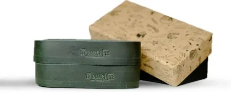 Trip Machine, Leather Handlebar Grip WRAPS. Forest Green (GPGR)