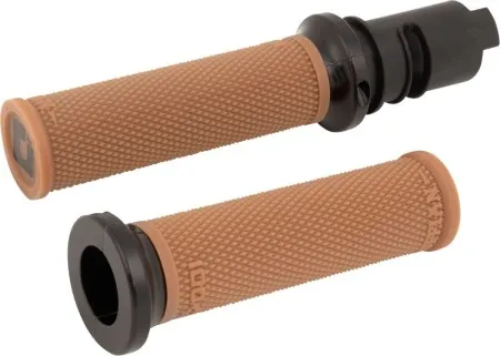 ODI Ruffian Lock-On Street Grips In Gum Ribber With Black End Caps For Harley Davidson 2025 Softail, 2023-2025 Road Glide & Street Glide Models (V30HTCGR-B)