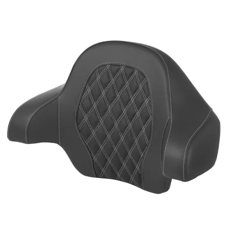 Saddlemen Lattice Stitched Tour Pack Backrest Pad With Silver Stitching For Harley Davidson 2014-2025 FLHR, FLHT, FLHX & FLTR Touring Models (814-07-15005)