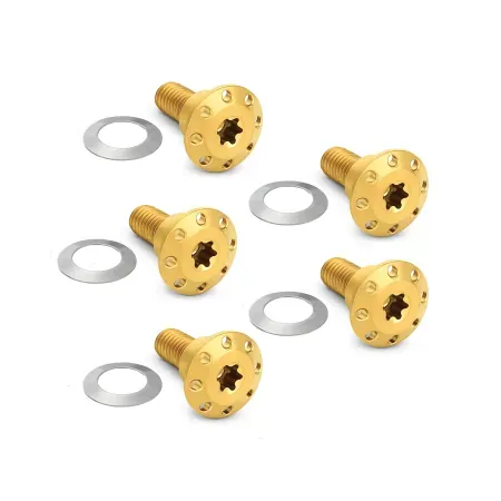 Arlen Ness Titanium Brake Rotor Bolt Kit In Gold For 2006-2017 FXD Dyna & 2002-2017 V-Rod Models (300-922)