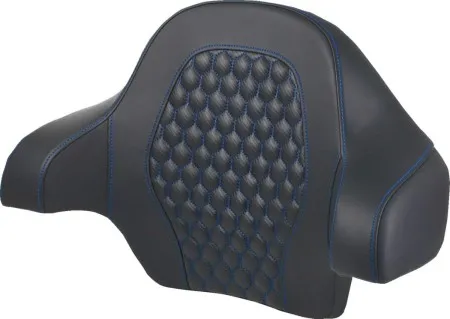 Saddlemen Honeycomb Tour Pack Backrest Pad With Blue Stitching For Harley Davidson 2014-2025 FLHR, FLHT, FLHX & FLTR Touring Models (814-07-15101)