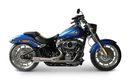 Two Brothers Racing 2-Into-1 Comp-S Exhaust In Brushed Stainless Finish For 2025-2026 Softail Breakout & Fatboy (005-5660199)