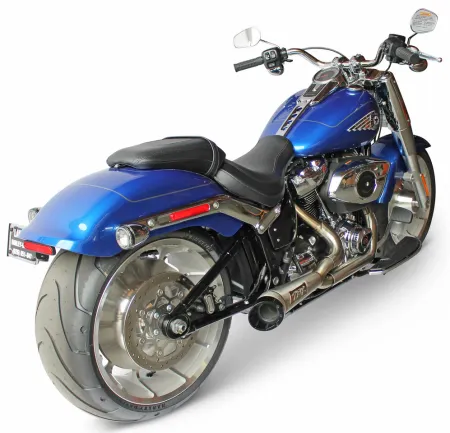Two Brothers Racing 2-Into-1 Shorty Turnout Exhaust In Brushed Stainless Finish For 2025-2026 Softail Breakout & Fatboy (005-5680199)