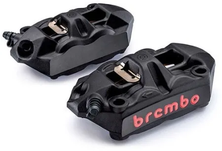 *24H Extra Transit TIME* Brembo, M4 Monoblock Radial Brake Caliper SET. Black (ARM591699)