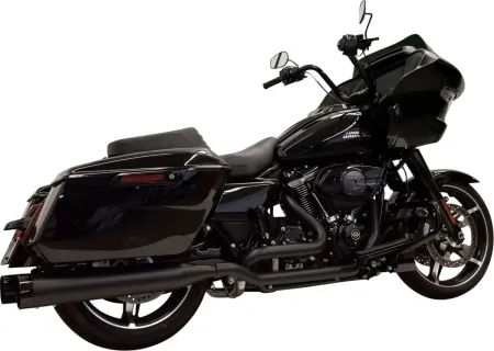 Bassani Mufflers 4.5 Inch Straight Muffler In Black With Black End Cap For Harley Davidson 1995-2016 Touring Models (1F744B)