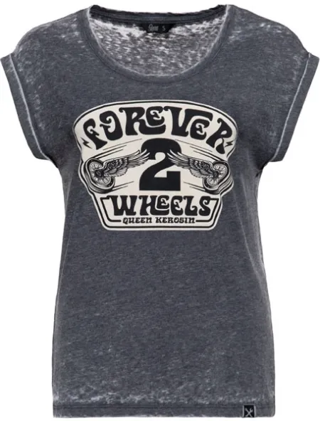 Queen Kerosin Forever 2 Wheels T-shirt Anthracite (ARM404907)
