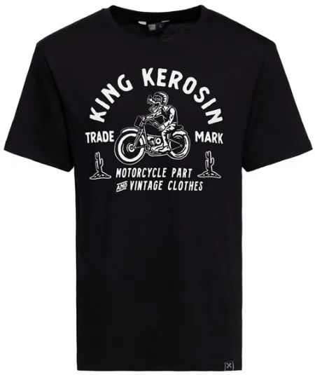 King Kerosin Motorcycle Parts T-shirt Black (ARM773907)