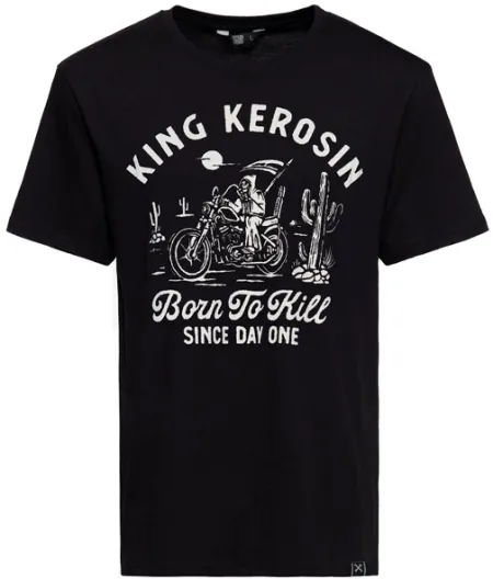 King Kerosin Born To Kill T-shirt Black (ARM163907)