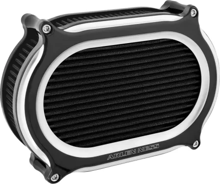 Arlen Ness Stage 2 Method Oval Air Cleaner Kit In Black Contrast Cut Finish For Harley Davidson 2018-2024 Softail, 2017-2025 Touring & Trike (Gen 1) M8 Models (600-196)
