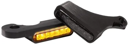 Heinz Bikes Stripes LED Handlebar Turn Signals In Black For Harley Davidson 2025 Softail Models (HBTS-FL25-PL)